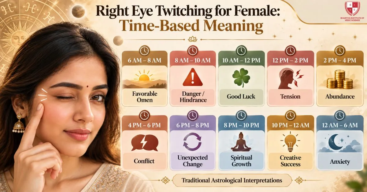 Right Eye Twitching for Female Time-Based Meaning